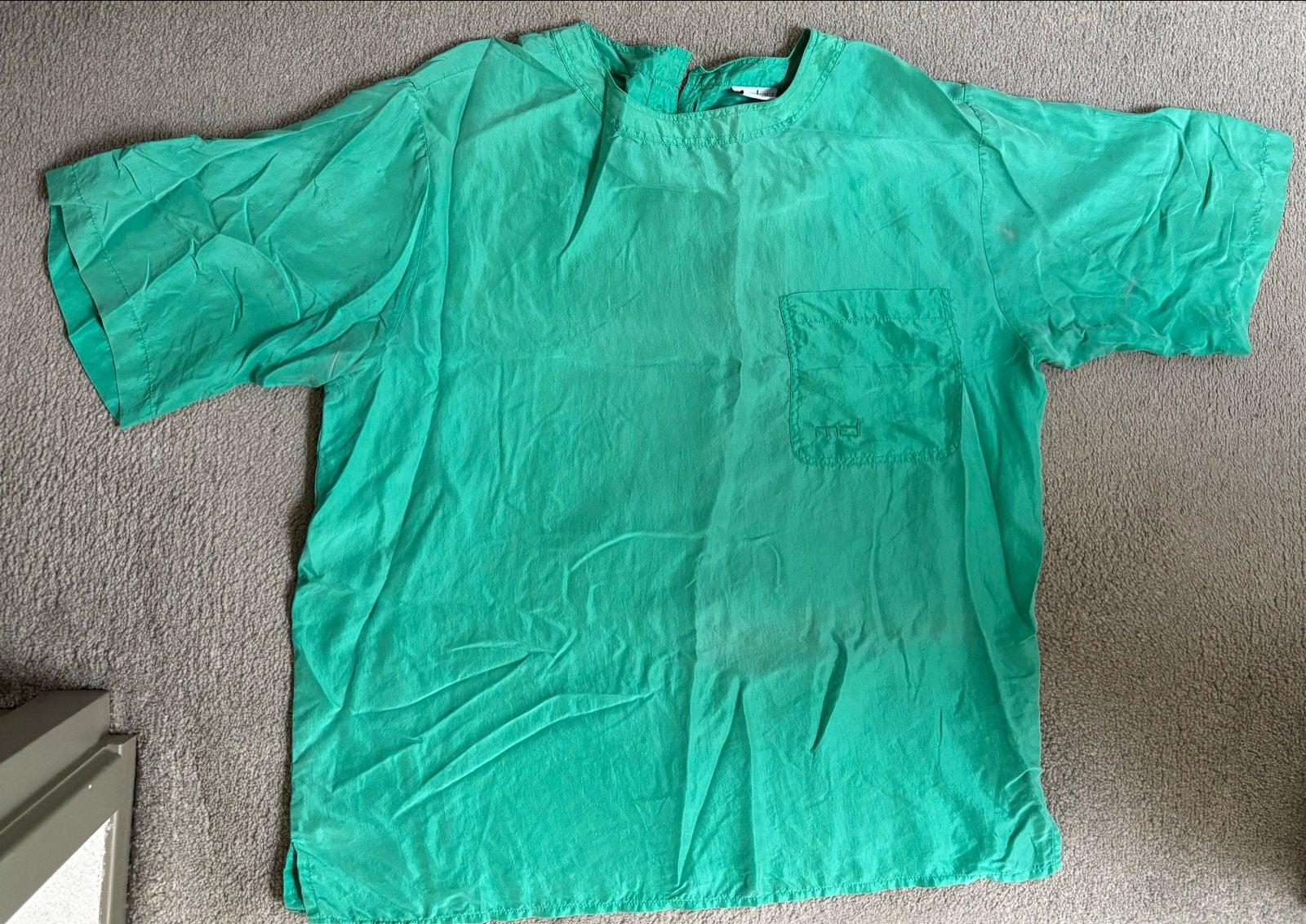 Zijden blouse Emdee maat 44, Verzenden, Zo goed als nieuw, Maat 42/44 (L), Groen