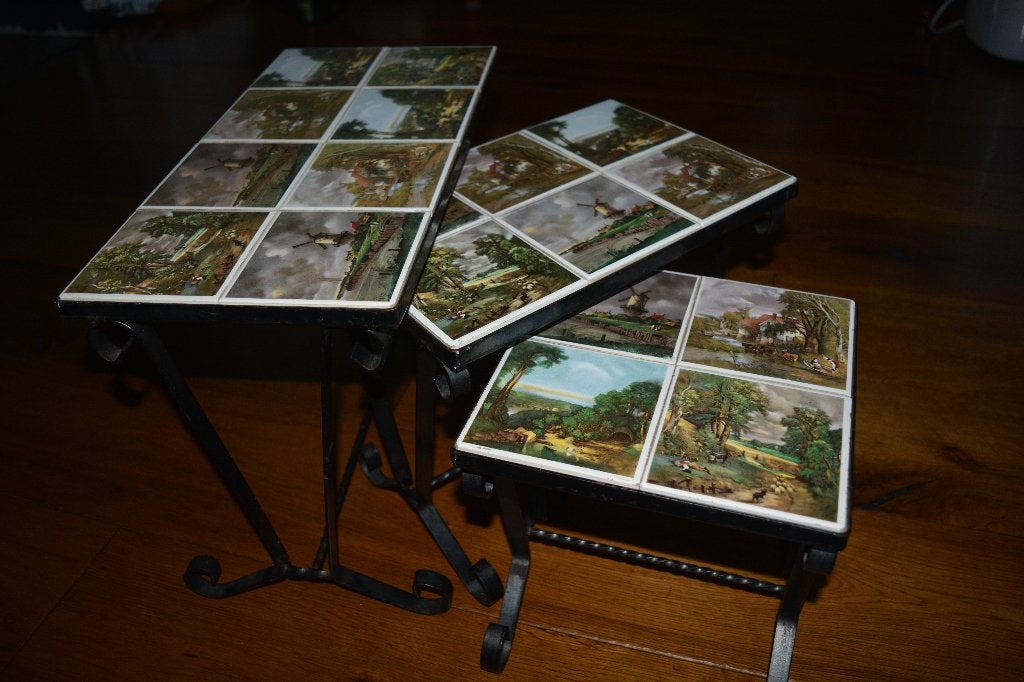 set van 3 bijzettafels, Royal Schwabab Holland, Ophalen