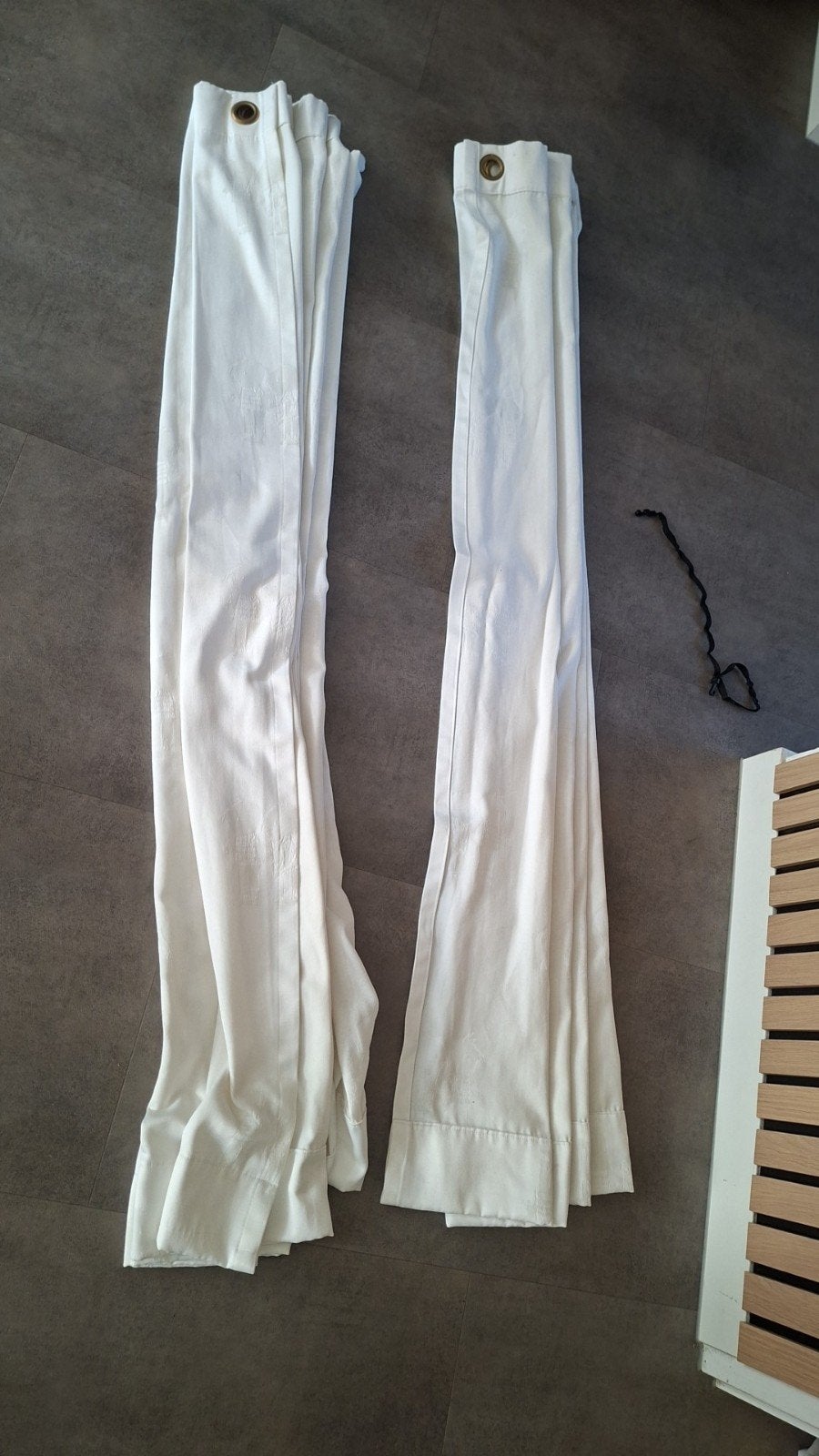 Jip en Janneke Witte  gordijnen met ringen, H170xB205 cm, Gebruikt, Wit, Lichtdoorlatend, Ophalen of Verzenden