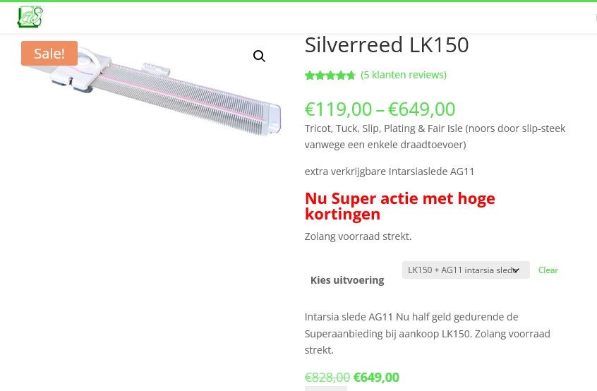 Breimachine LK150, Ophalen, Zo goed als nieuw, Breien, Machine