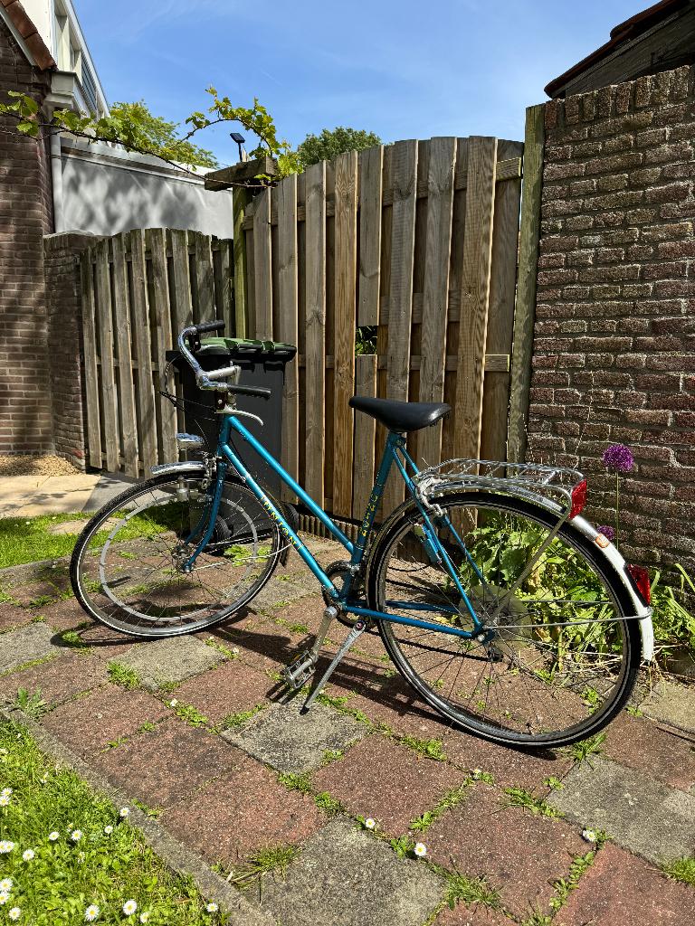 Union vintage fiets dames blauw, Fietsen en Brommers, Fietsen | Oldtimers, Ophalen, Velgrem, Union
