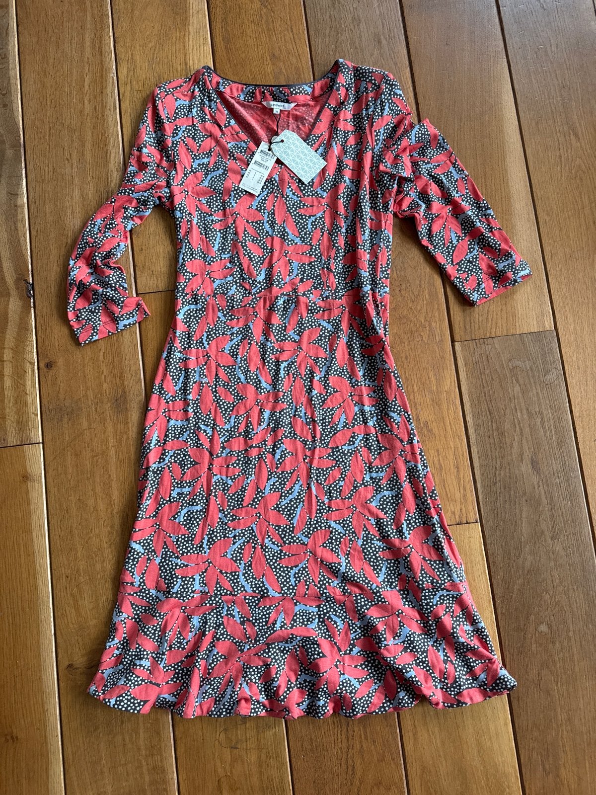 Sandwich jurk met bloemenprint - Nieuw met kaartjes, Meerkleurig, Nieuw, Ophalen of Verzenden, Knielengte
