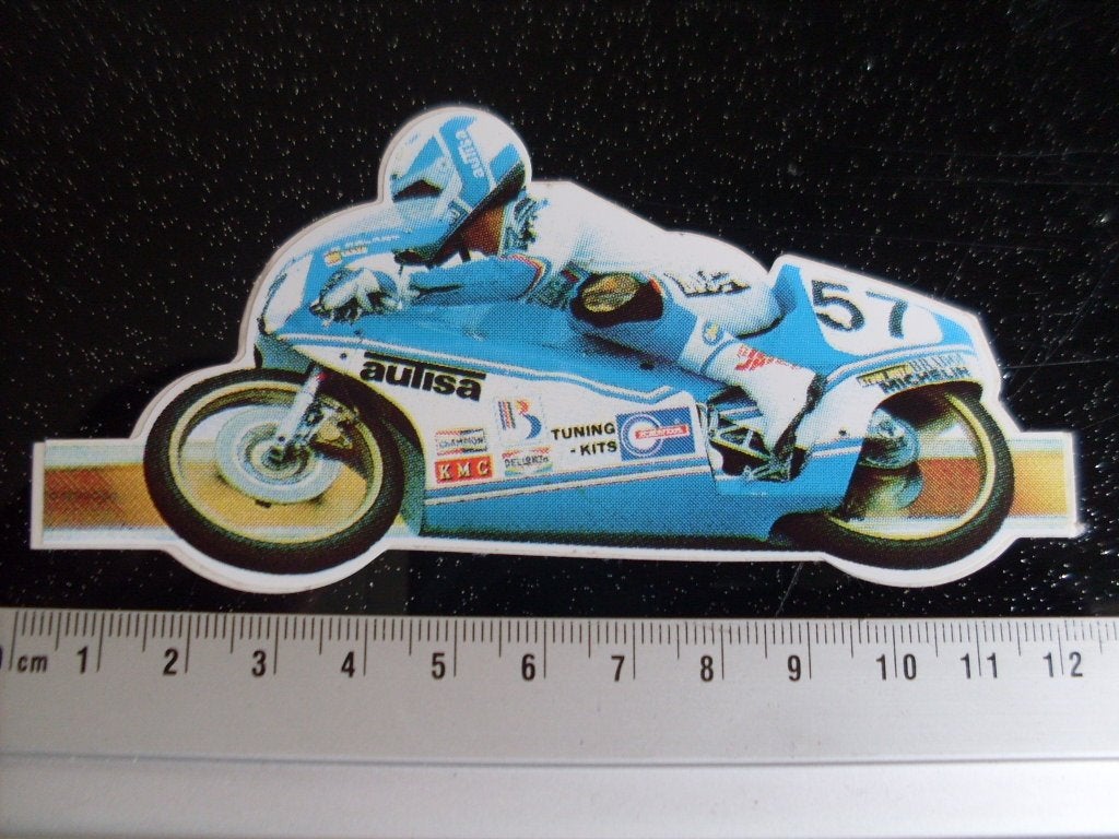 sticker Wil Hartog de witte reus wegrace racing vintage, Verzamelen, Verzenden, Zo goed als nieuw, Auto of Motor