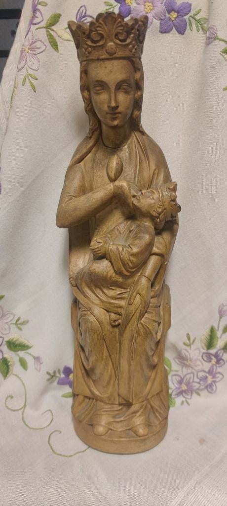 1024 Mooi beeld  Maria en Kind - Maria met Kind aan de borst, Verzamelen, Ophalen of Verzenden, Zo goed als nieuw, Beeld(je), Christendom | Katholiek
