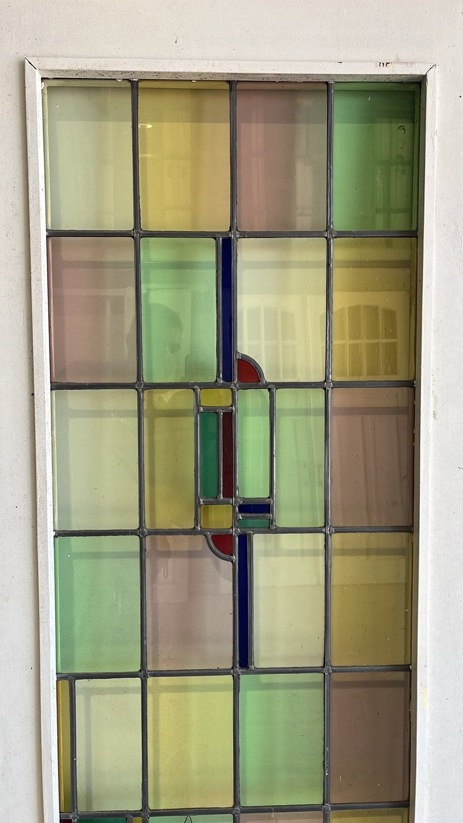 Fraaie oude ensuite vouwdeuren gekleurd glas in lood motief, Doe-het-zelf en Verbouw, Deuren en Horren, 120 cm of meer, Binnendeur
