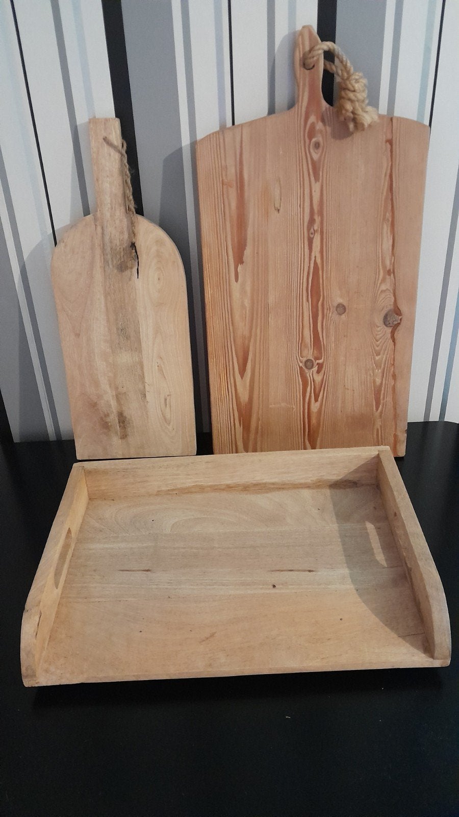 Houten borrel / serveer planken en snijbak. Nu 15 euro samen, Ophalen, Rechthoekig, Hout