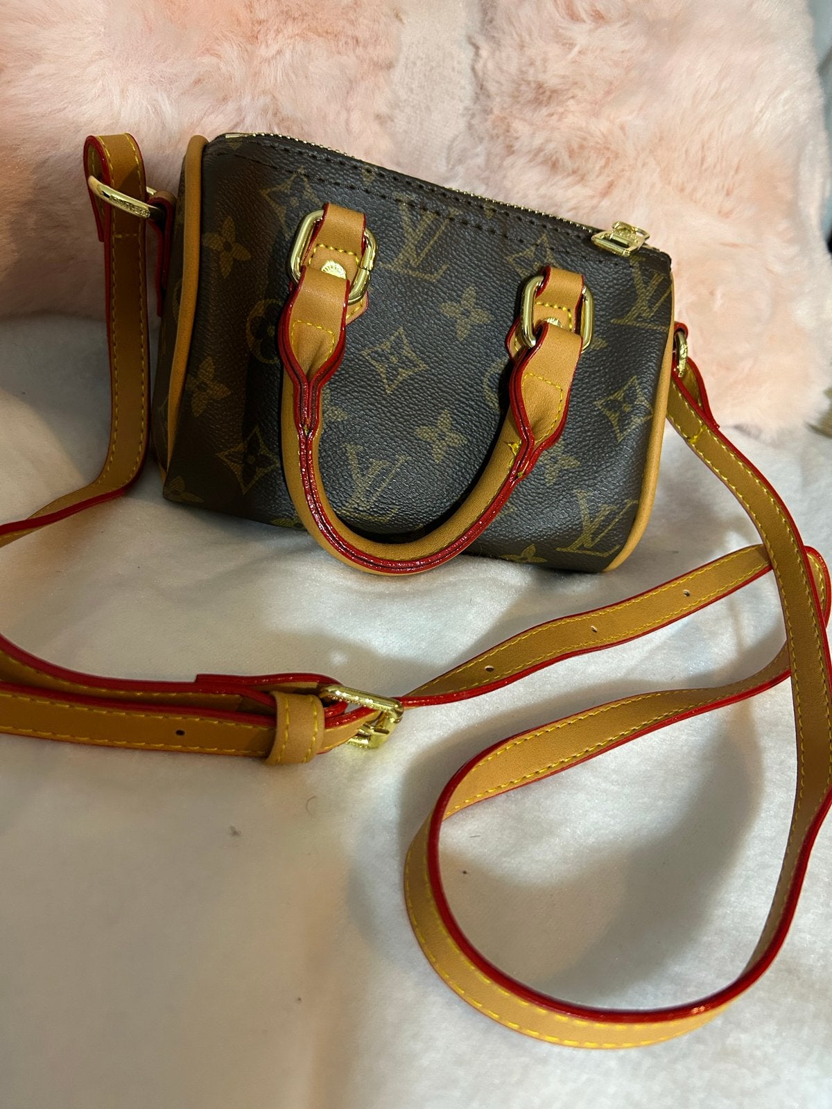 Louis Vuitton Monogram Speedy Nano Handtas, Sieraden, Tassen en Uiterlijk, Ophalen of Verzenden, Nieuw, Bruin, Handtas