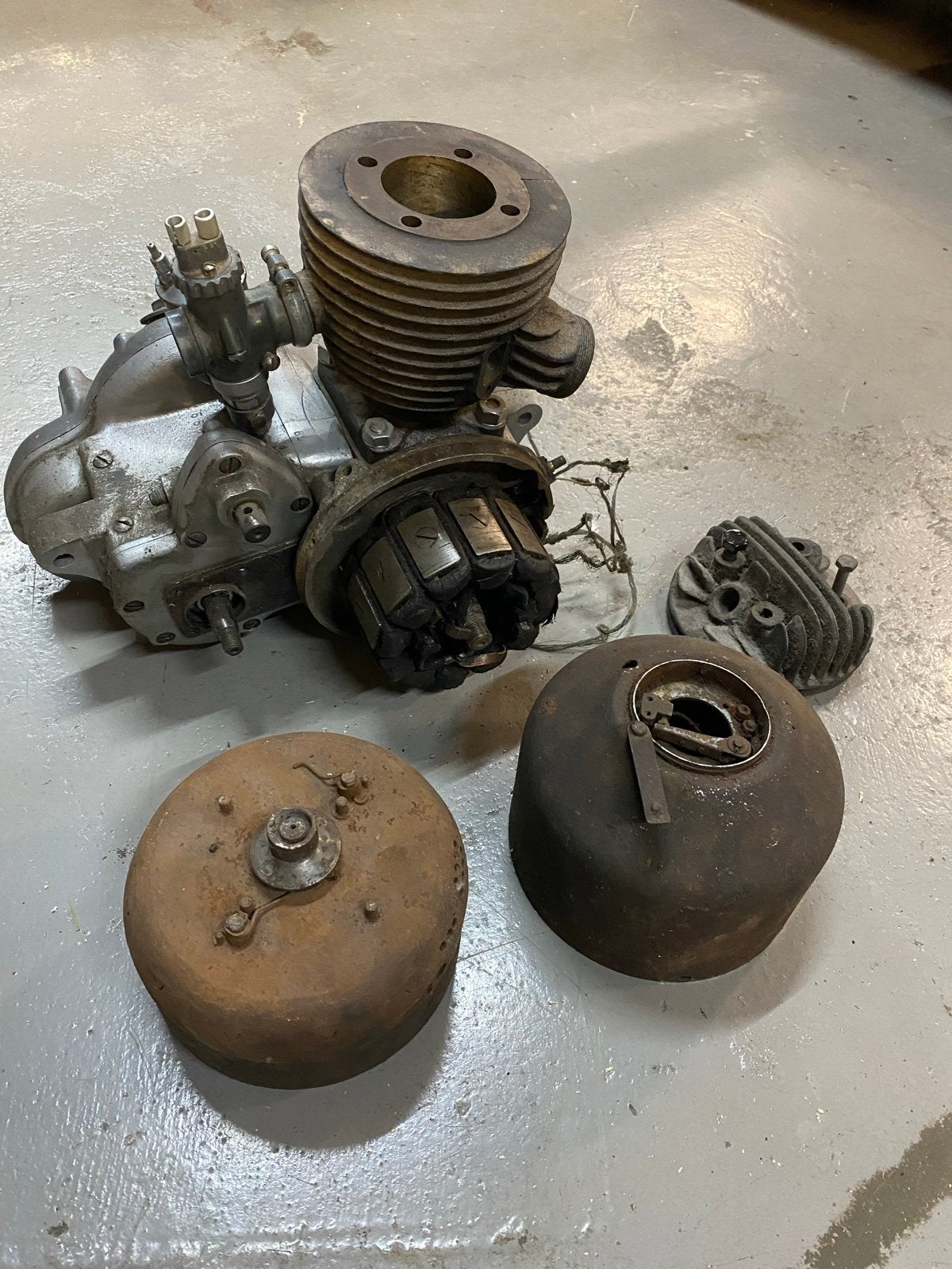 DKW SB 200 motorblok met Dynostart en carburateur, Motoren, Ophalen of Verzenden, Gebruikt
