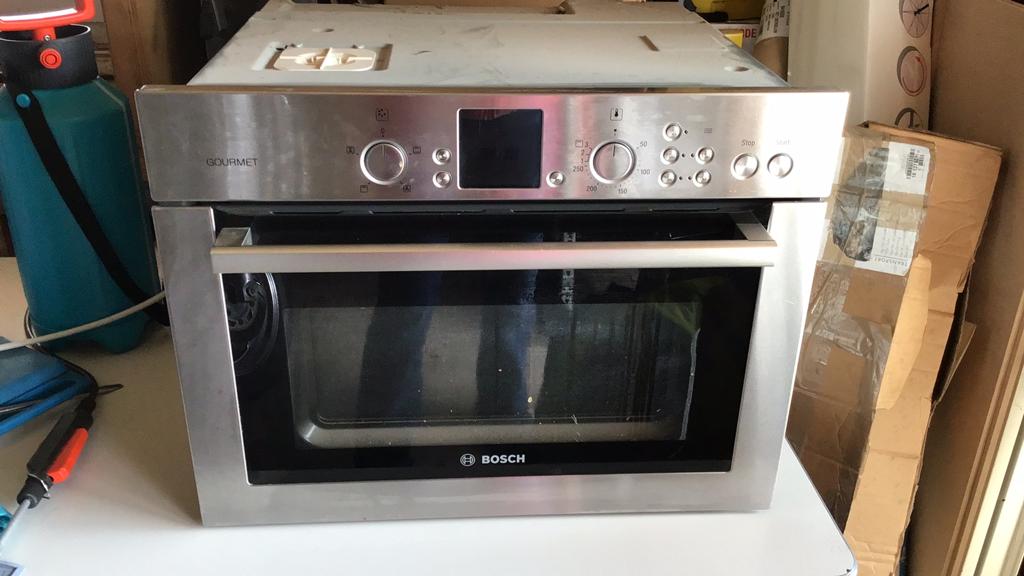 Bosch Gourmet Inbouw Combimagnetron - Zilver., Witgoed en Apparatuur, Ovens, Ophalen of Verzenden, Gebruikt, Inbouw, 60 cm of meer