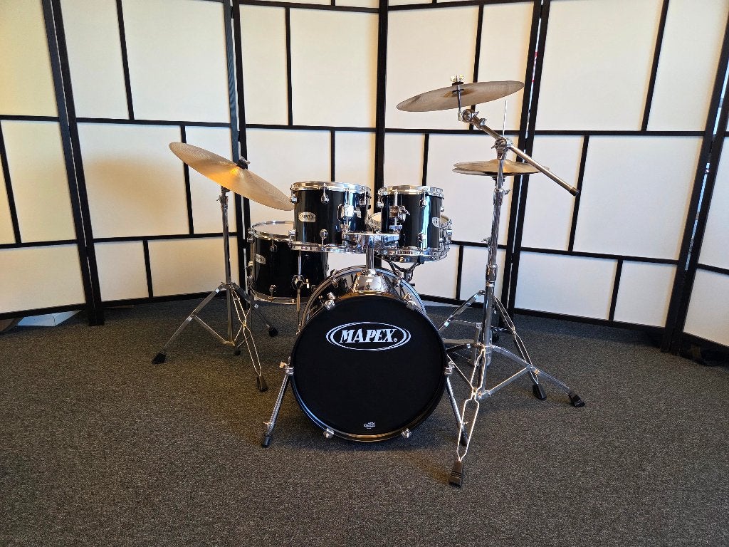 IN NIEUWSTAAT Mapex Compact Kit Black Gloss compleet, Gebruikt, N.v.t., N.v.t., Mapex