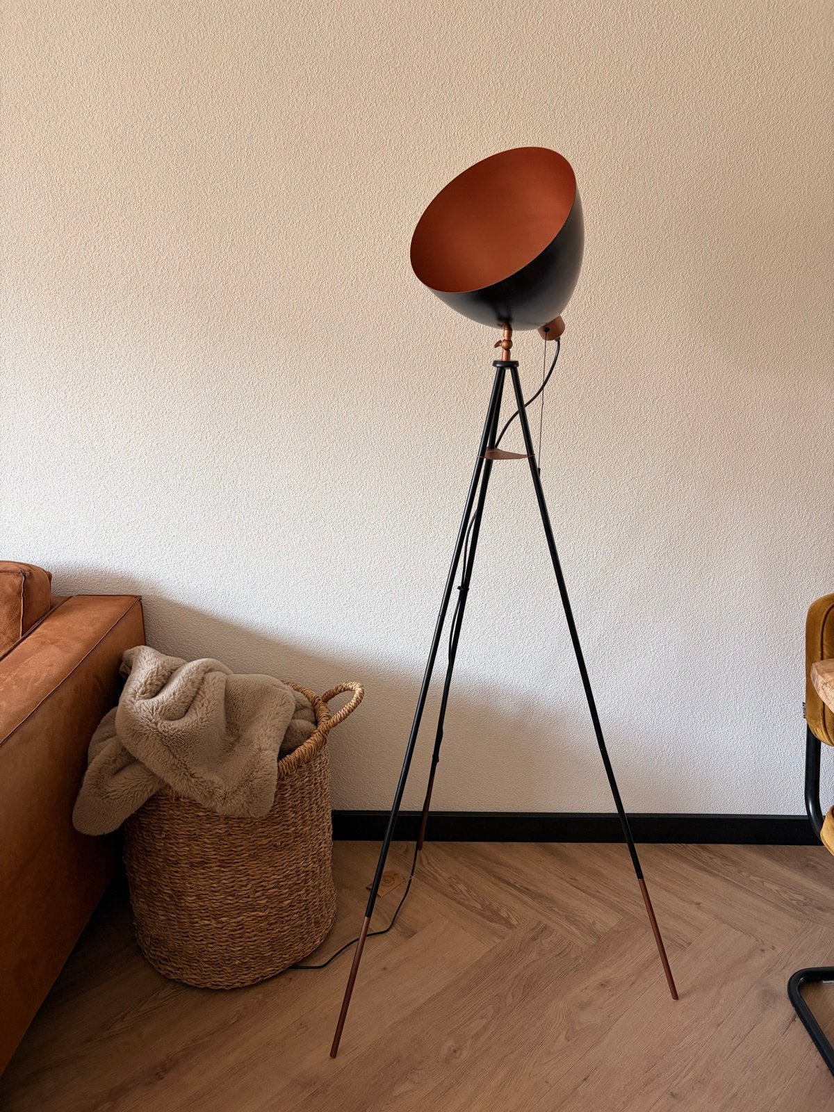 Industriële vloerlamp Eglo Trend & Vintage E27, Ophalen, 100 tot 150 cm, E27 (groot), Zo goed als nieuw