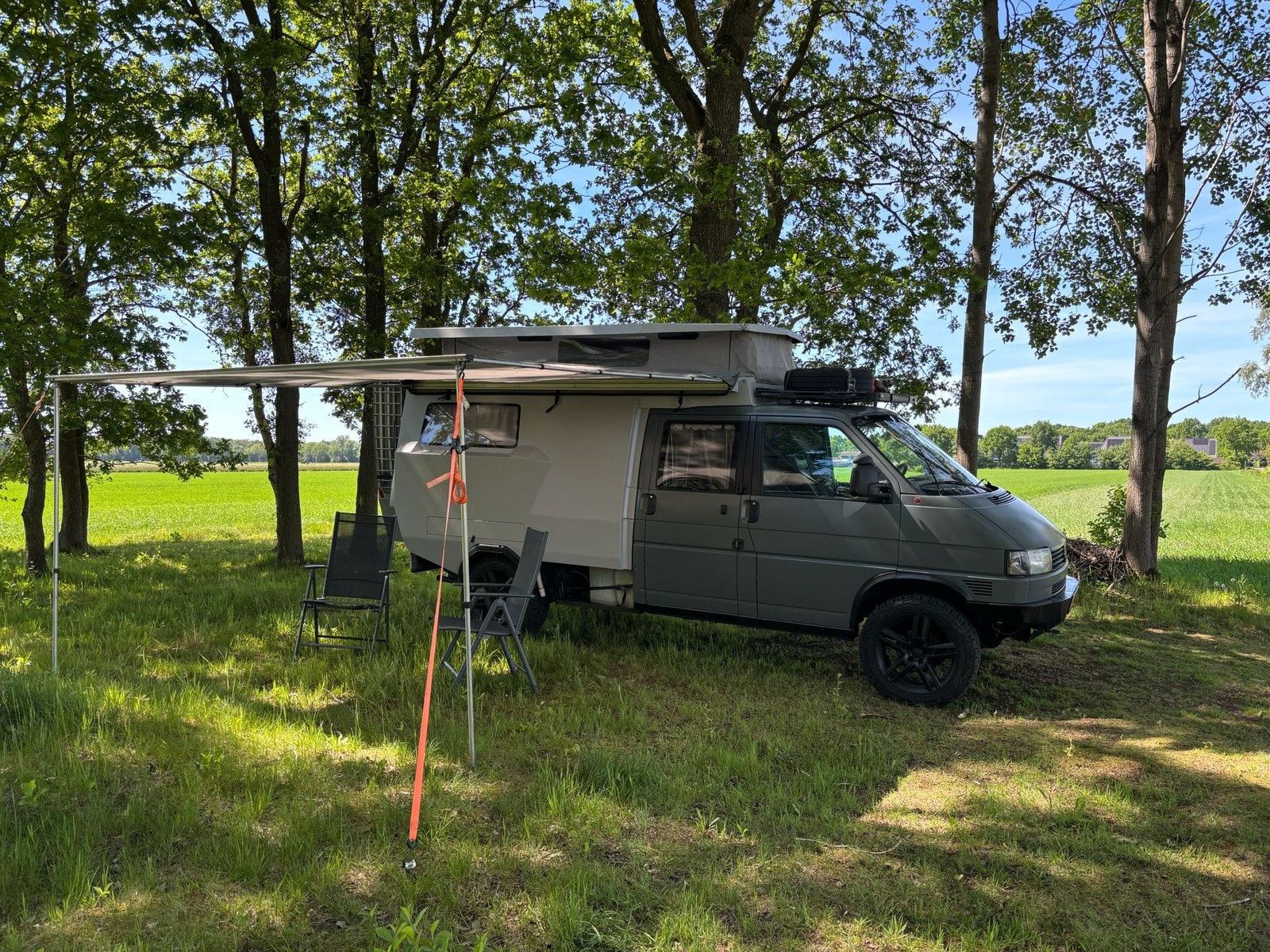 Stoere vw t4 camper met 2.5 tdi motor., Caravans en Kamperen, Buscamper of Camperbus, Volkswagen, Tot en met 2, Particulier