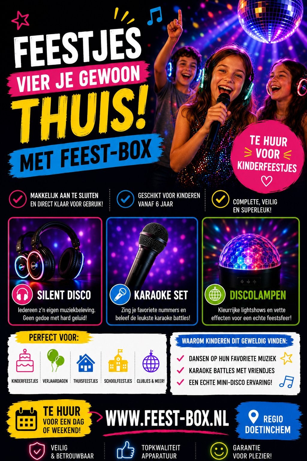Kinderfeest silent disco, Ophalen