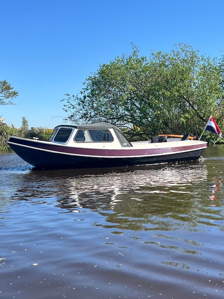 Vlet - Sloep 6 meter Staal, Watersport en Boten, Ophalen, 10 tot 30 pk, Gebruikt, Staal