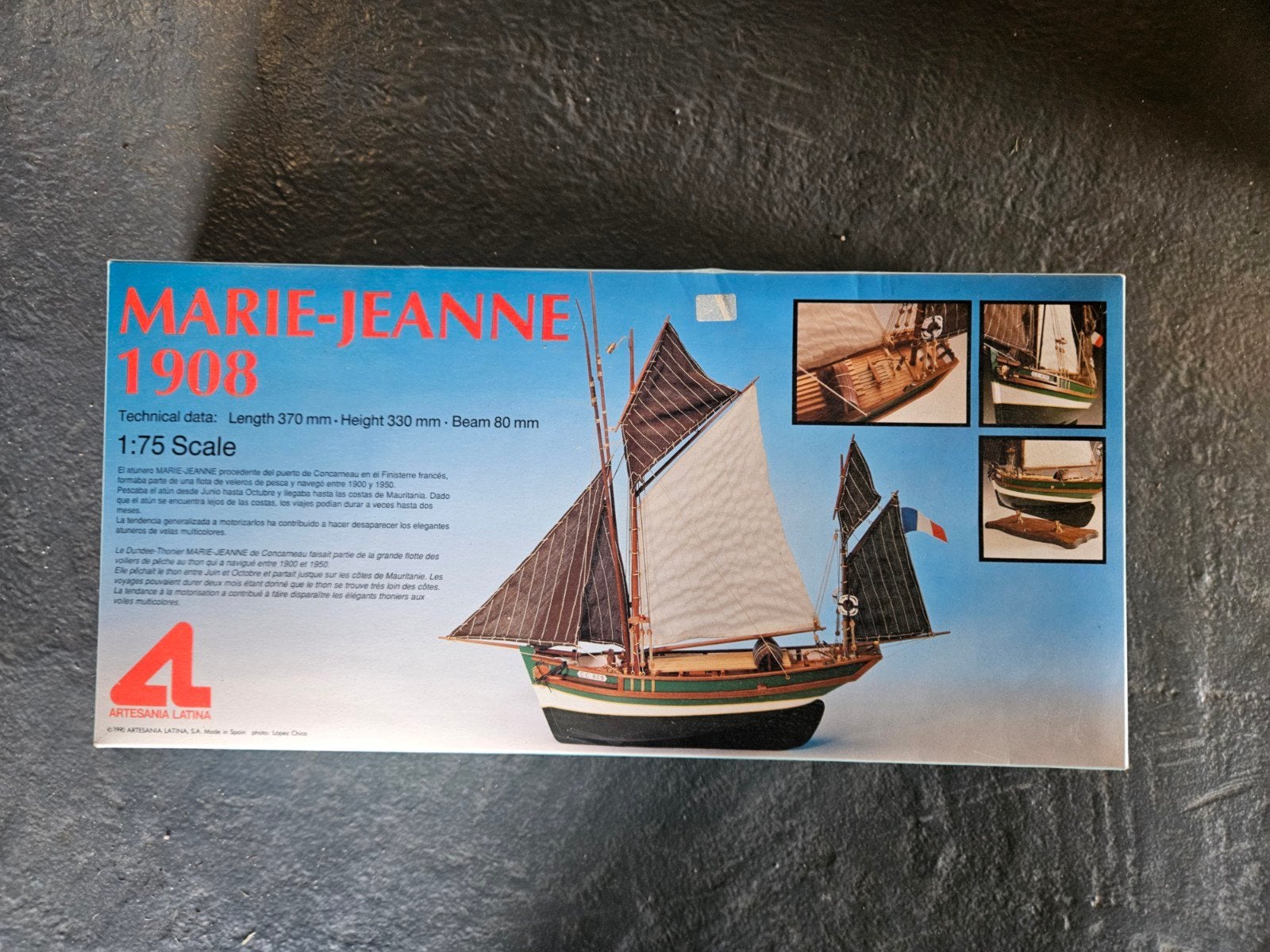 Artesania Latina Marie-Jeanne 1908 Modelbouwschip 1:75, Ophalen of Verzenden, Nieuw, 1:50 tot 1:200, Overige merken