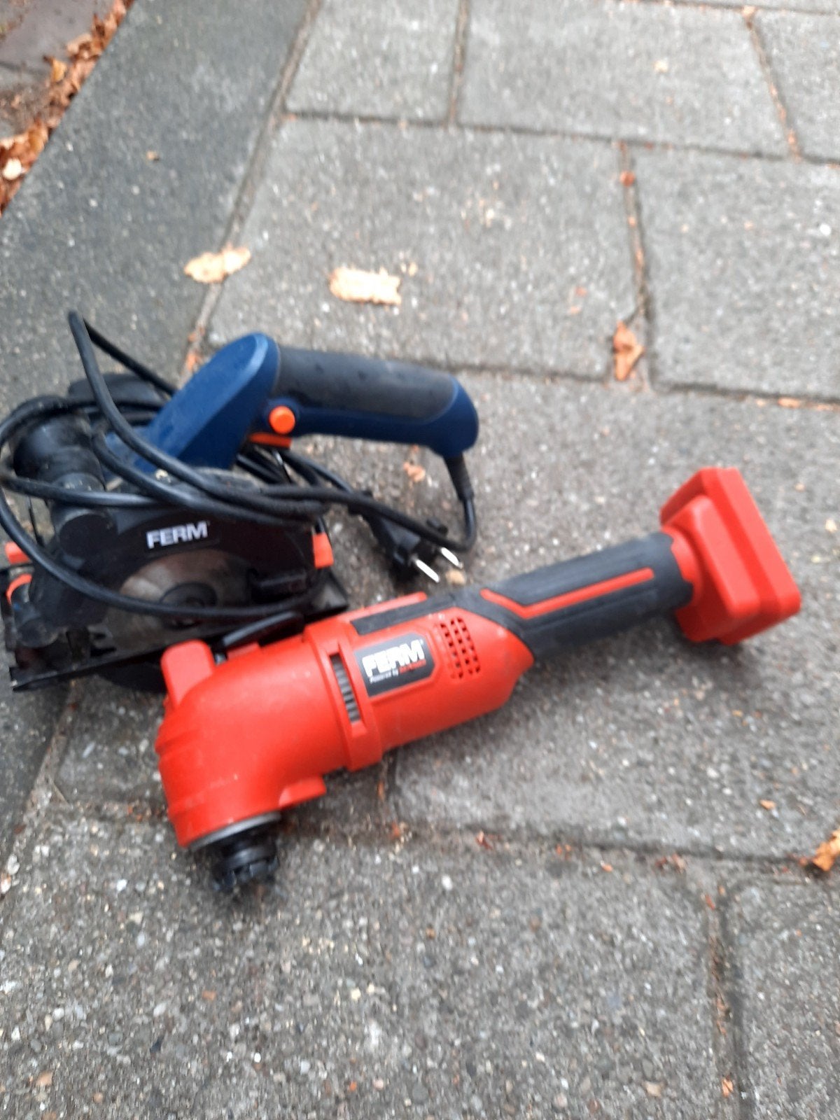 Ferm Cirkelzaag en Multitool Set, Ophalen of Verzenden, Gebruikt, Cirkelzaag, Ferm