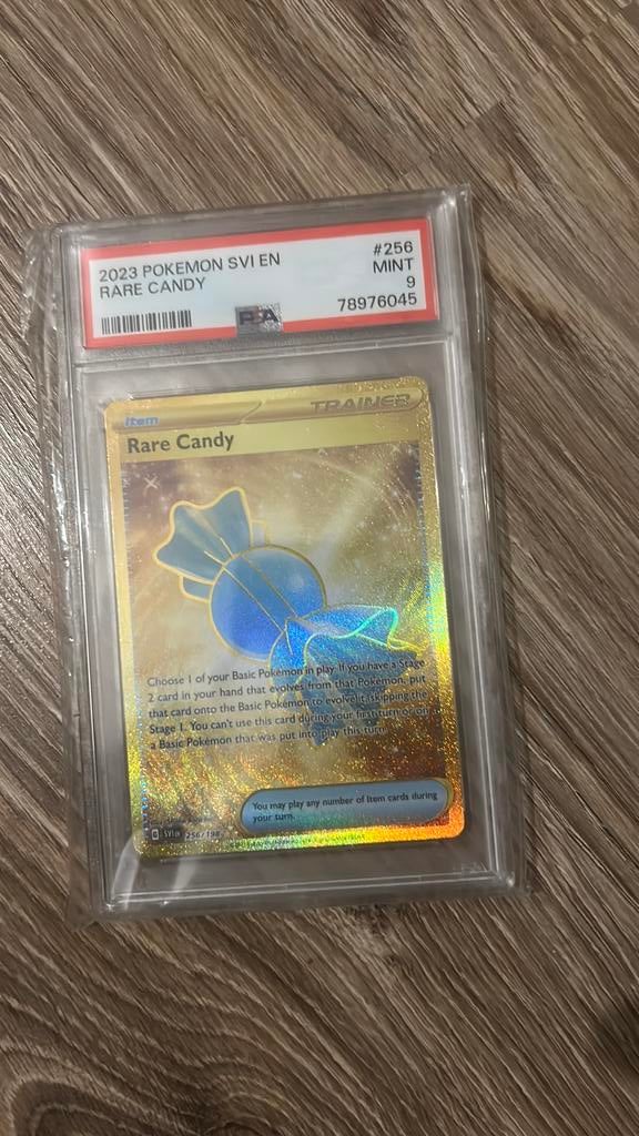 Psa9 rare candy, Ophalen of Verzenden, Zo goed als nieuw