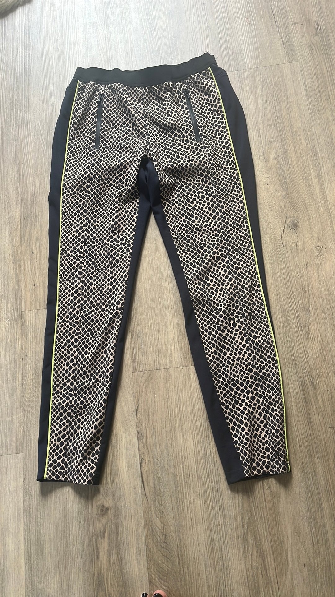 Legging Tuzzi 38 marineblauw met beige, Maat 38/40 (M), Zo goed als nieuw, Lang, Meerkleurig