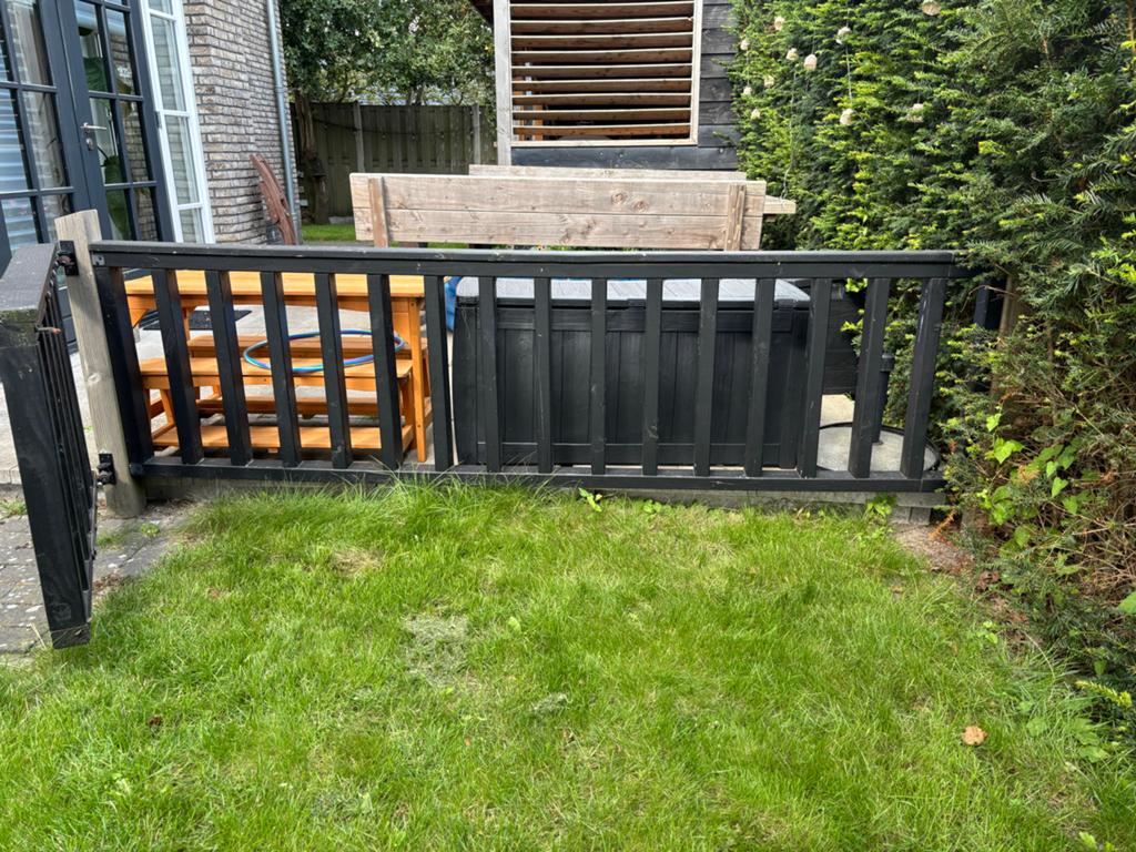 Douglas tuinhek - Zwart, Tuin en Terras, Ophalen, Gebruikt, Hout, Tuinhek