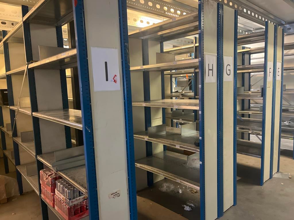 Magazijn Legbordstelling Blauw/Wit met Dividers 44x 120cm, Ophalen