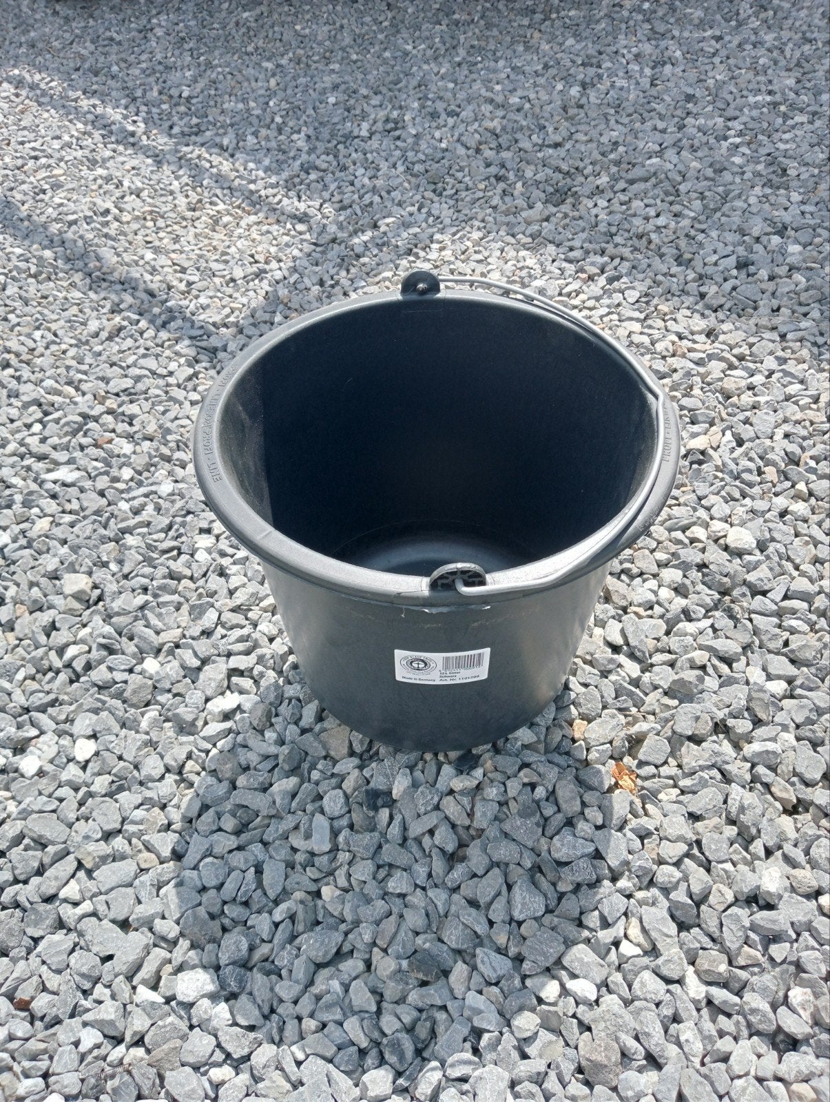 Zwarte emmer 12L van gerecycled kunststof, Ophalen of Verzenden, Kunststof, Met handgreep