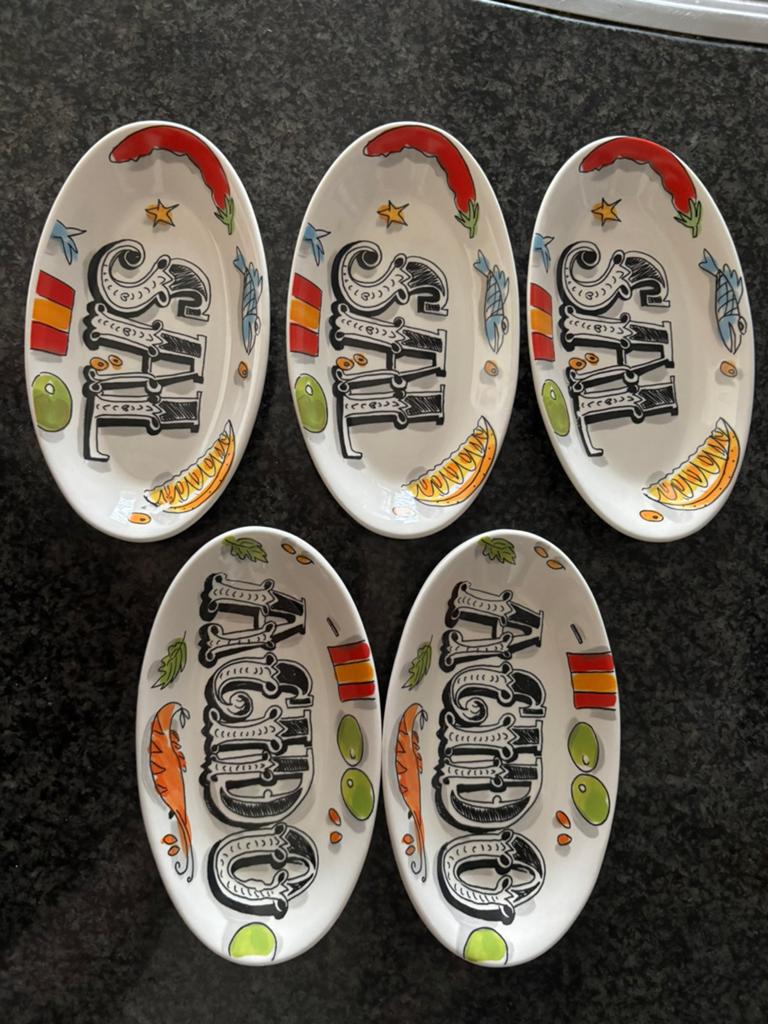 5 Blond Amsterdam Tapas Bordjes Zo Goed als Nieuw, Huis en Inrichting, Keuken | Servies, Blond Amsterdam, Ophalen of Verzenden