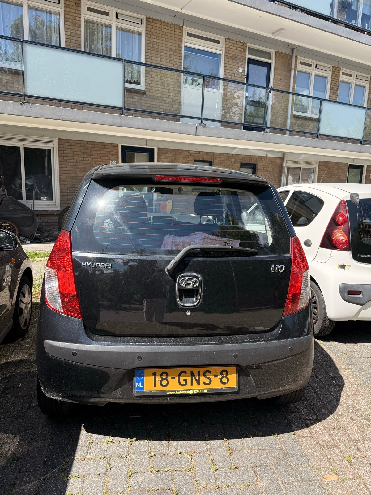 Hyundai i10 1.1I 5DR AUT 2008 Zwart, Auto's, Hyundai, 31 €/maand, 4 cilinders, Zwart, Origineel Nederlands