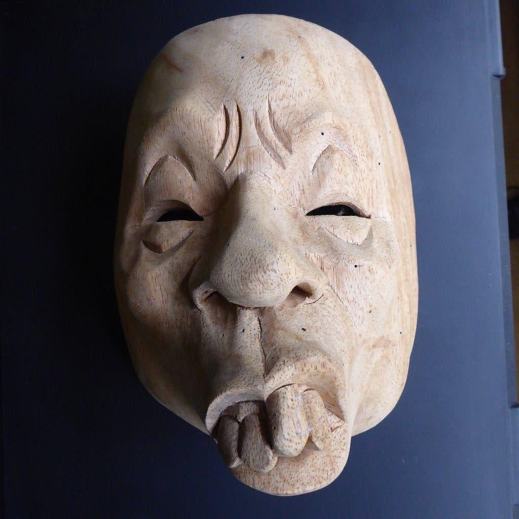 houten masker uit Indonesie, Ophalen of Verzenden