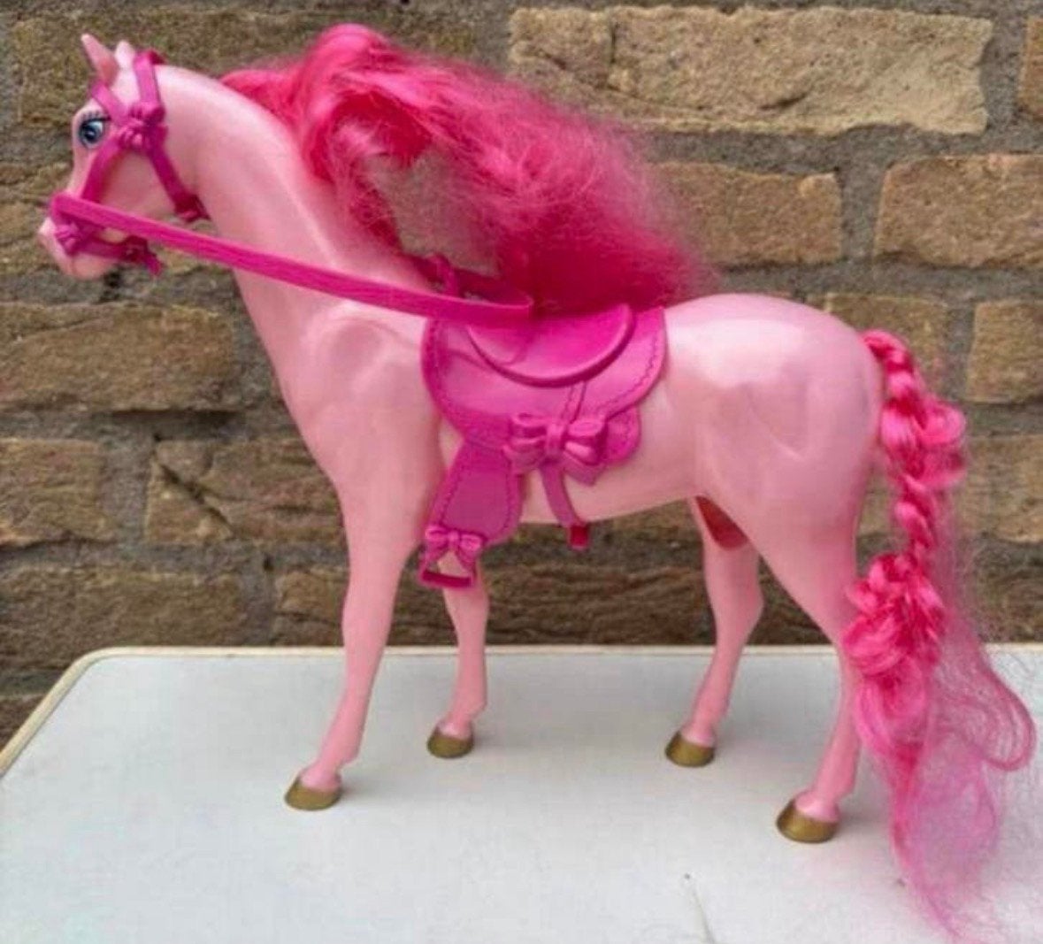 Roze Barbie paard, Ophalen of Verzenden, Gebruikt, Barbie