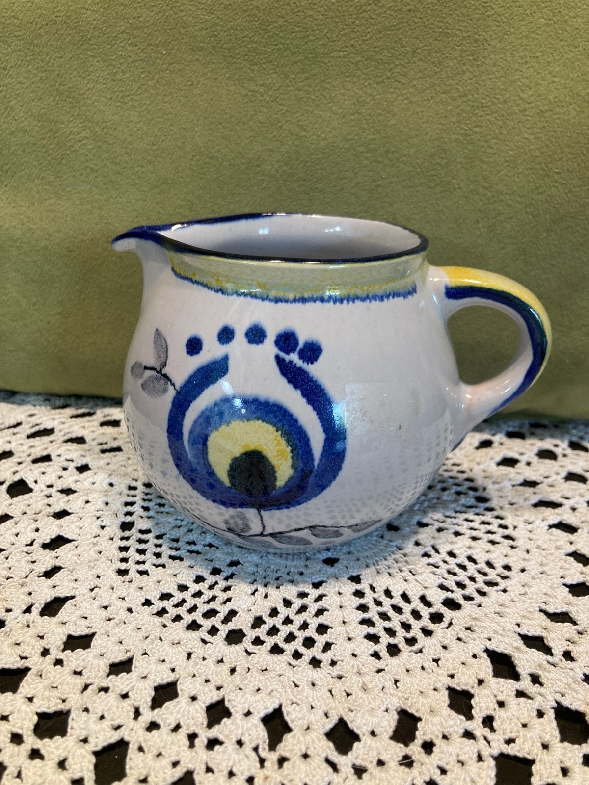 Blauw aardewerk kannetje (210526), Ophalen of Verzenden