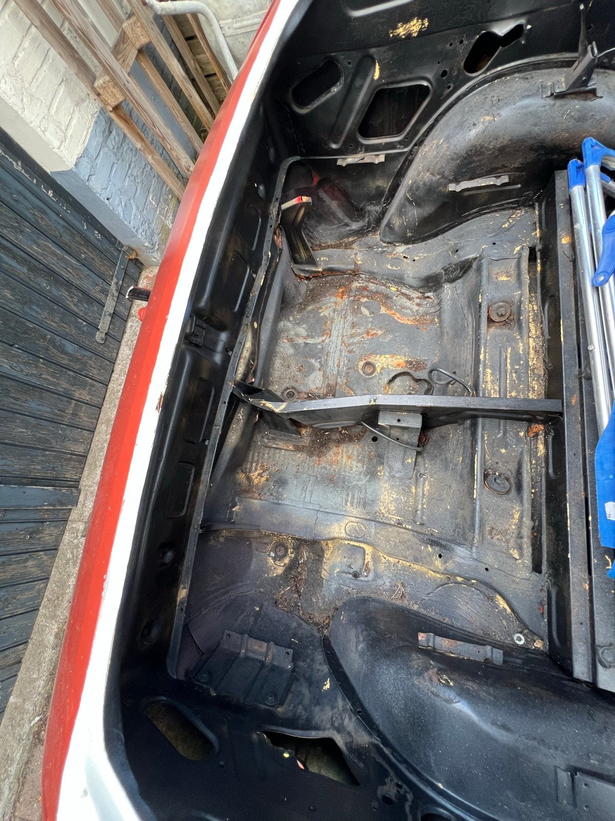 Opel Kadett City kofferbak bodem en spatbordranden, Ophalen, Gebruikt, Achterklep, Opel