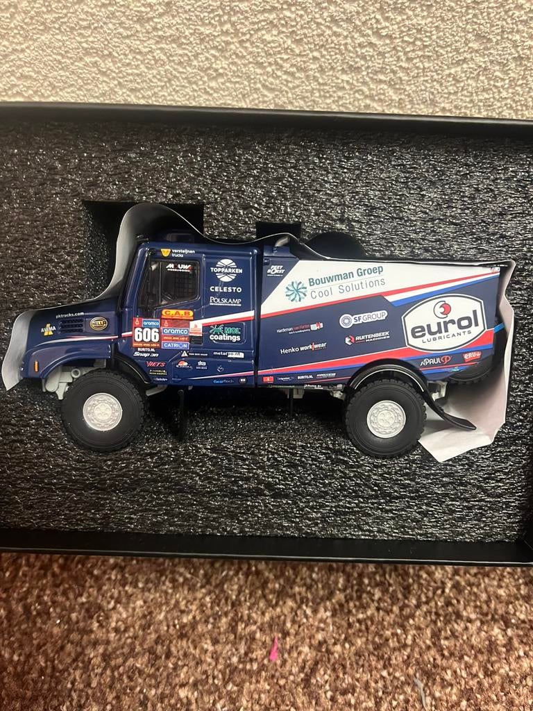 Dakar Iveco MartinvdBrink/EurolRallySport nr606 2025!!, Hobby en Vrije tijd, Modelauto's | 1:50, Ophalen of Verzenden, Nieuw, Bus of Vrachtwagen