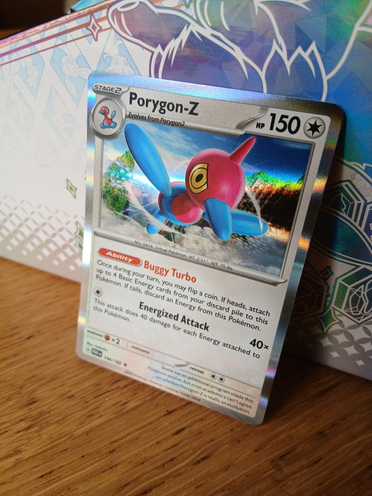 Porygon-Z Pokémon kaart 144/182 Holo Rare, Ophalen of Verzenden, Zo goed als nieuw, Losse kaart, Foil