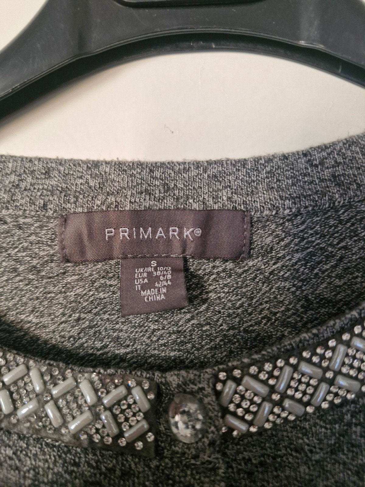 Grijs vestje met kralen kraag maat s, Maat 38/40 (M), Primark, Onbekend, Ophalen of Verzenden