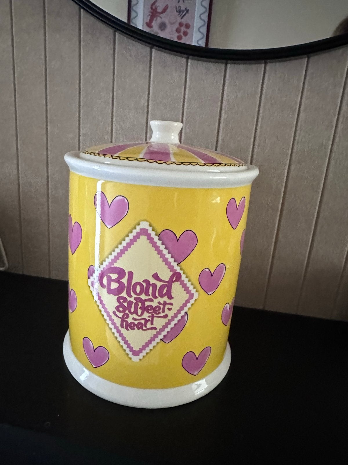 Blond Amsterdam Voorraadpot Sweet Heart Geel, Huis en Inrichting, Gebruikt, Geel, Voorraadpot, Steen/keramiek
