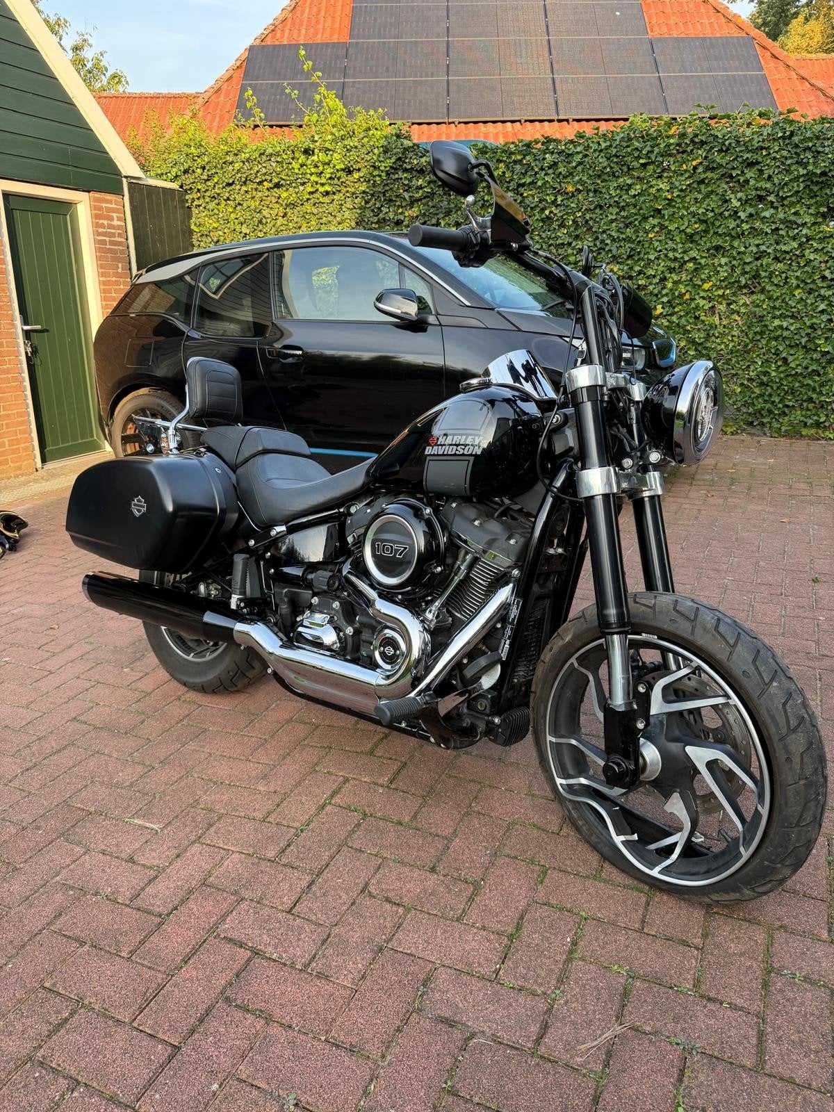 Harley-Davidson sport glide 2023 107 Harley schade voorvork, Motoren, LED Verlichting, 2 cilinders, Occasion, 1745 cc