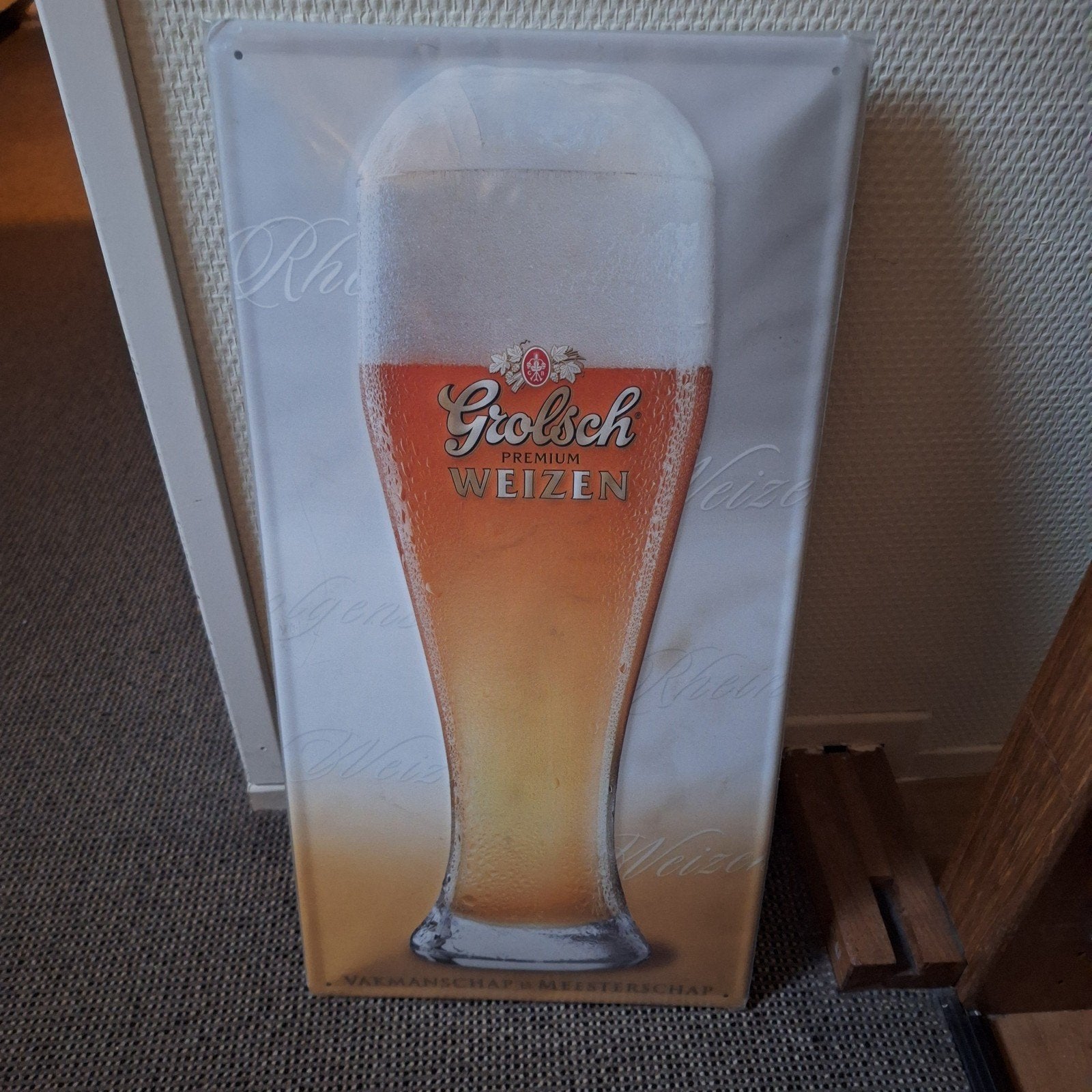 Grolsch bord, Ophalen of Verzenden, Gebruikt, Reclamebord, Plaat of Schild, Grolsch