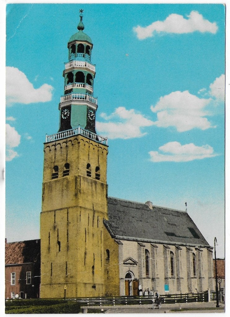 Hindeloopen Ned Herv Kerk Ongelopen Ansichtkaart (B8234 ), Ophalen of Verzenden, 1980 tot heden, Ongelopen