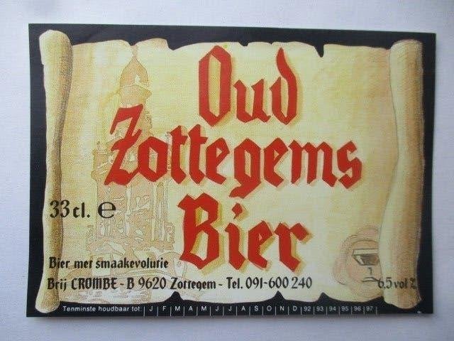 bieretiket Belgie 27-7 (11Q) crombe, Ophalen of Verzenden, Nieuw, Overige typen, Overige merken