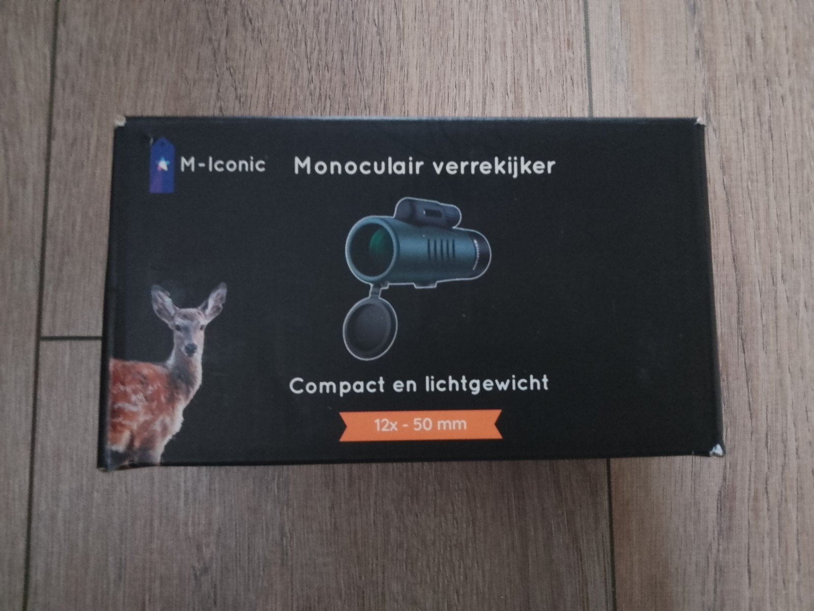 M-Iconic Monoculair verrekijker 12x50 met accessoires, Ophalen, Dakkant (recht), 12 tot 20x, Zo goed als nieuw