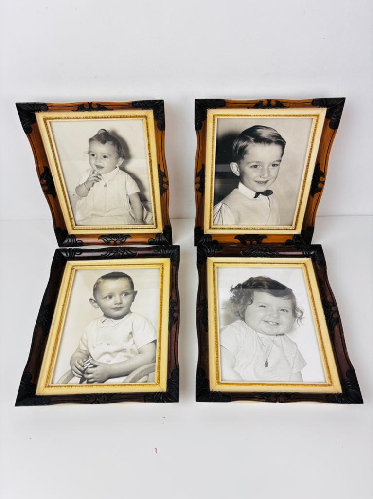 4 Antieke houten frame fotolijst uit 1930, Ophalen of Verzenden, Zo goed als nieuw