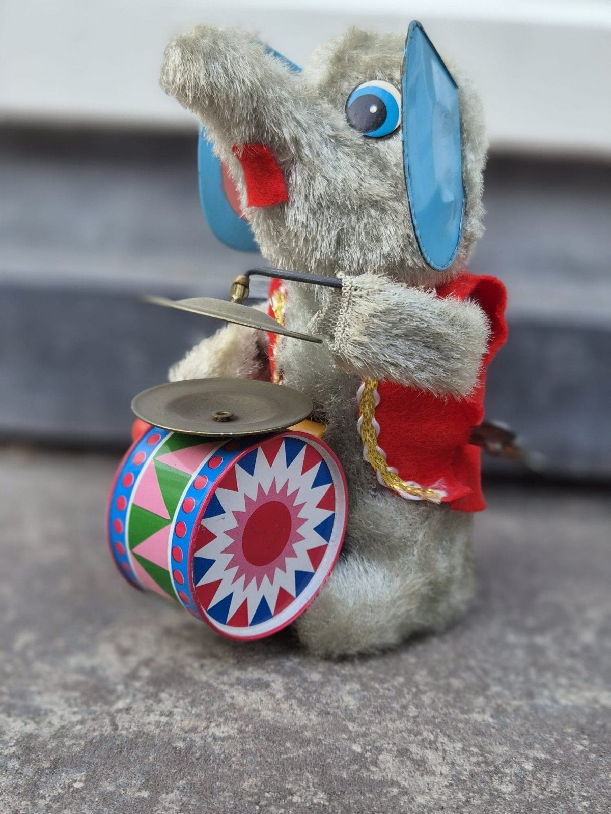 Blikken speelgoed olifant met orginele doos, Ophalen of Verzenden, Stoffen beer, Overige merken