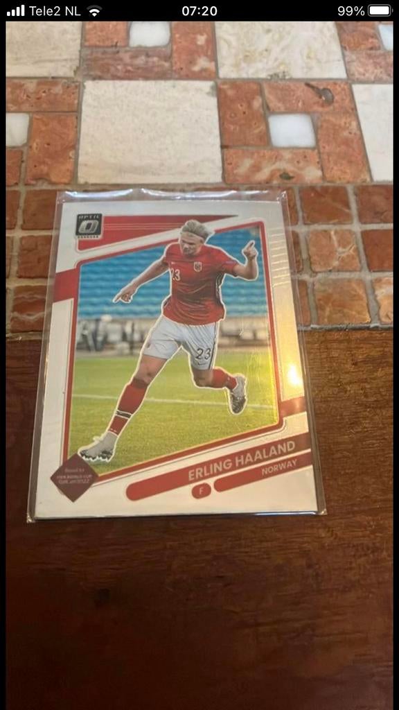 Haaland panini donruss rookie, Ophalen of Verzenden, Zo goed als nieuw, Buitenlandse clubs, Poster, Plaatje of Sticker
