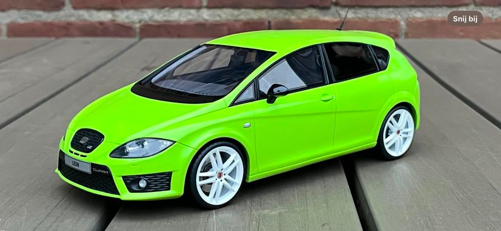 1/18 Schaal Seat Leon MK2 Cupra R - 2010 - Groen,, Hobby en Vrije tijd, Ophalen of Verzenden