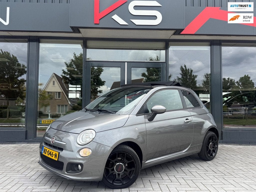 Fiat 500 C 1.2 Rock Sport Leder Alcantara Airco Pdc Cabrio, Auto's, Fiat, Voorwielaandrijving, Euro 5, Gebruikt, 4 cilinders