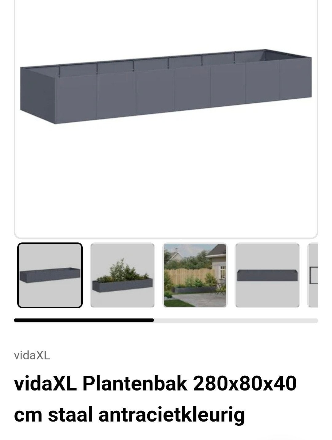 Plantenbak 280 lang nieuw in de doos, Tuin en Terras, Tuinschermen, 200 cm of meer, Minder dan 100 cm, Nieuw, Ophalen of Verzenden