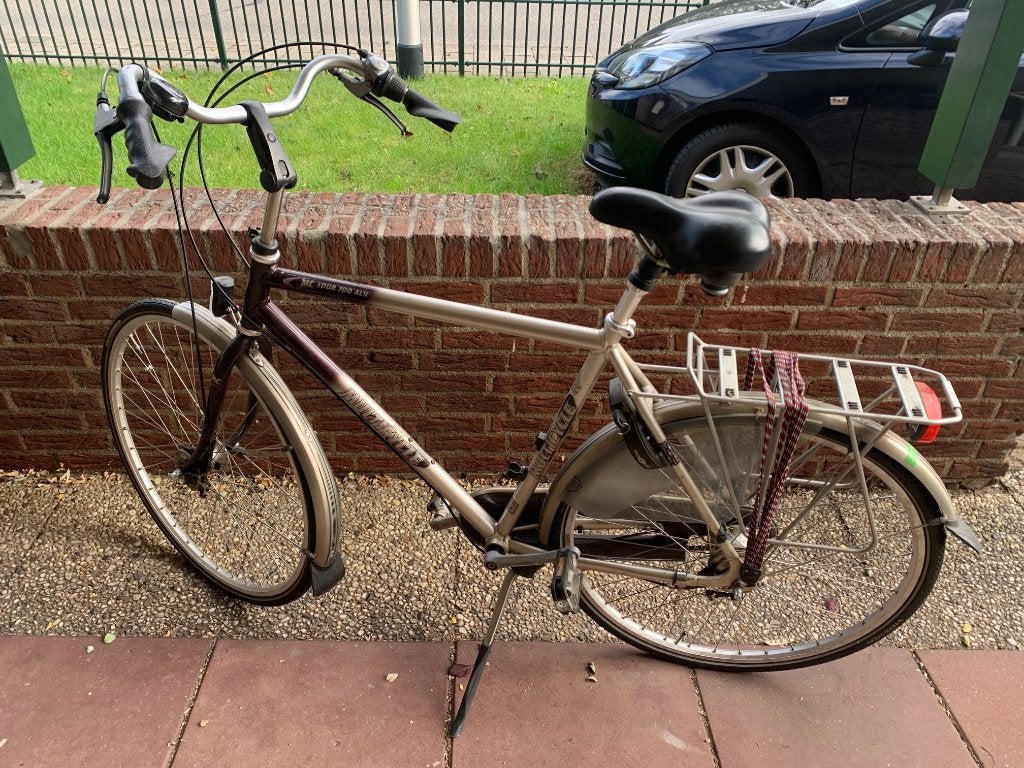 Multicycle fiets met 7 versnellingen en prima banden, Gebruikt, Versnellingen, 57 tot 61 cm, Trommelrem