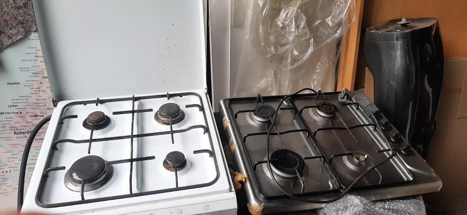 Gas kooktoestel, Ophalen