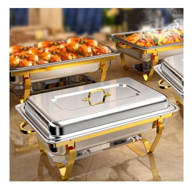 Warmhoudbak Professionele chafing dish €10,- voor 3 dagen, Hobby en Vrije tijd, Feestartikelen | Verhuur, Ophalen, Gebruikt, Overige