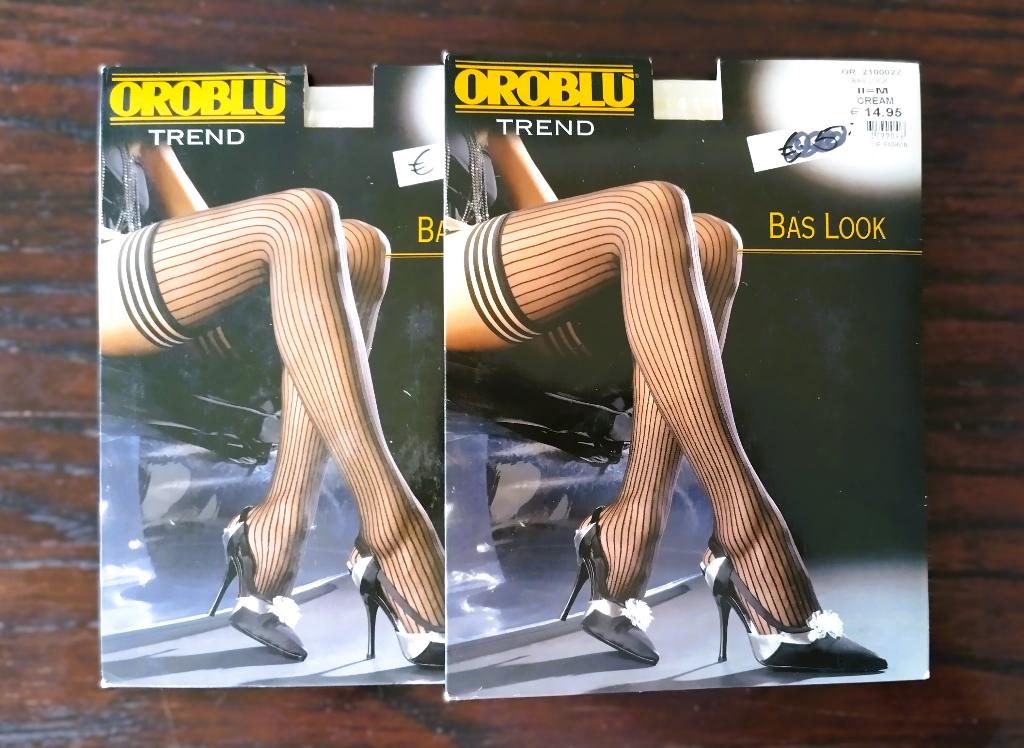 Sexy Oroblu Stay-Up Kousen, Cream wit, Medium, Stay-up kousen, Wit, Ophalen of Verzenden, Zo goed als nieuw